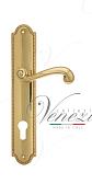 Дверная ручка Venezia на планке PL98 мод. Carnevale (полир. латунь) под цилиндр