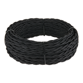Ретро кабель витой 3х1,5 (черный) Ретро кабель витой 3х1,5 (черный)