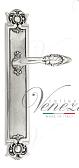 Дверная ручка Venezia на планке PL97 мод. Casanova (натур. серебро + чернение) проходн