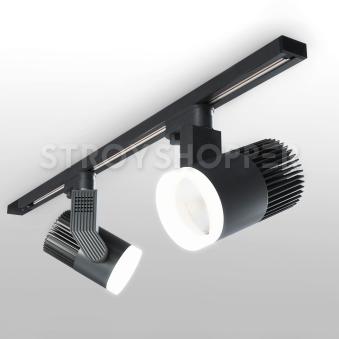 Трековый светодиодный светильник для однофазного шинопровода Accord черный 30W 4200K LTB37