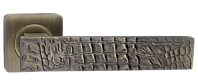 Дверная ручка RENZ мод. Crocodile - Кожа крокодила (бронза матовая античная) DH 654-02